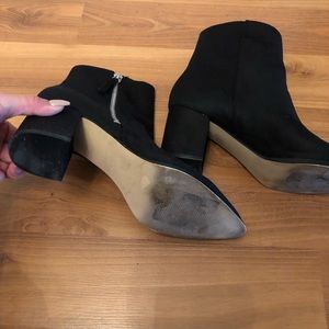Steve Madden black generous ankle boots